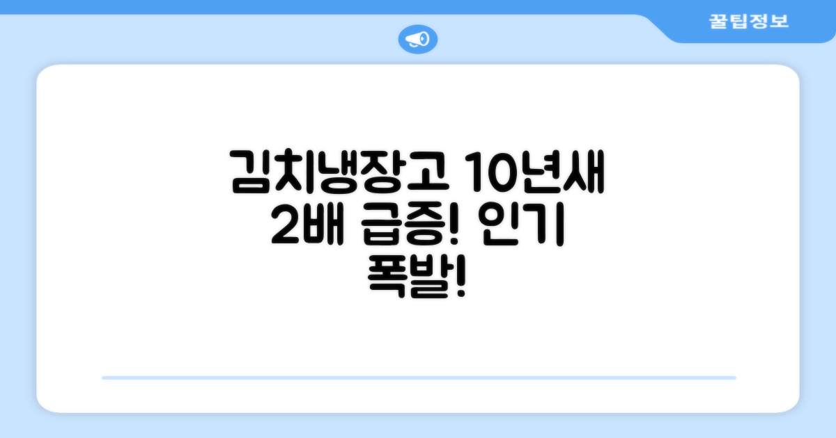 10년간 2배 증가한 김치냉장고 인기