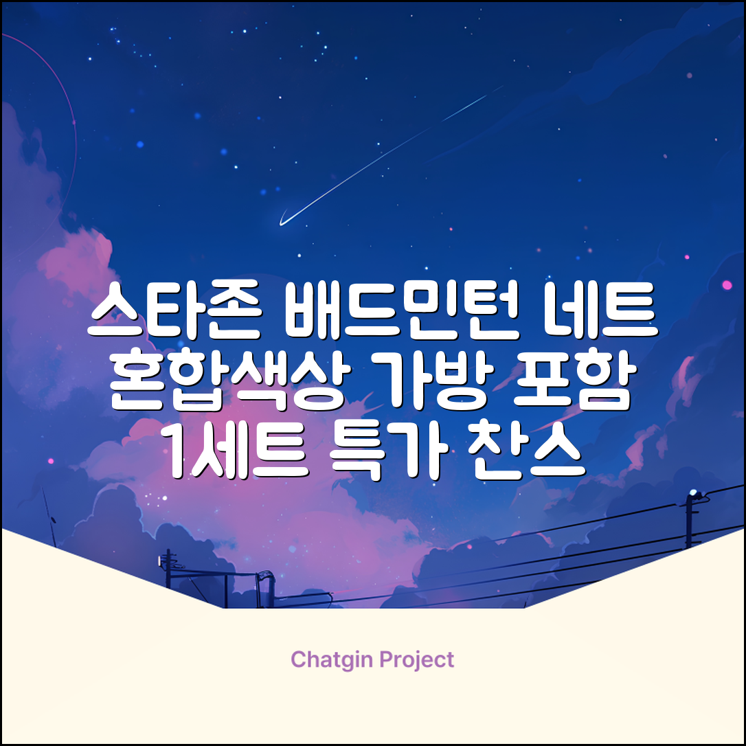 스타존 배드민턴 그물 네트 + 가방, 혼합색상, 1세트 추천 리뷰