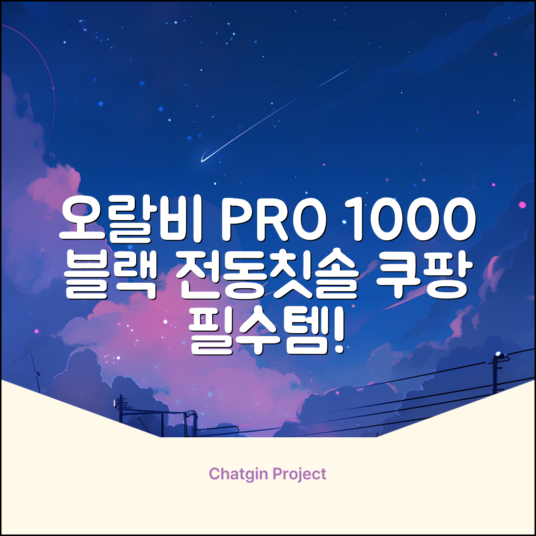 오랄비 전동칫솔, PRO 1000, 블랙, 1개 추천 리뷰
