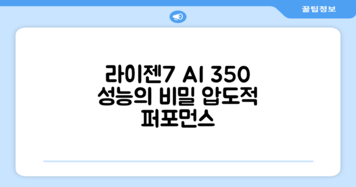 라이젠7 AI 350, 강력한 성능의 비밀