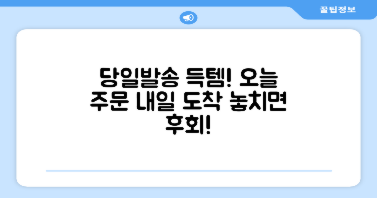 국내 당일 발송 혜택