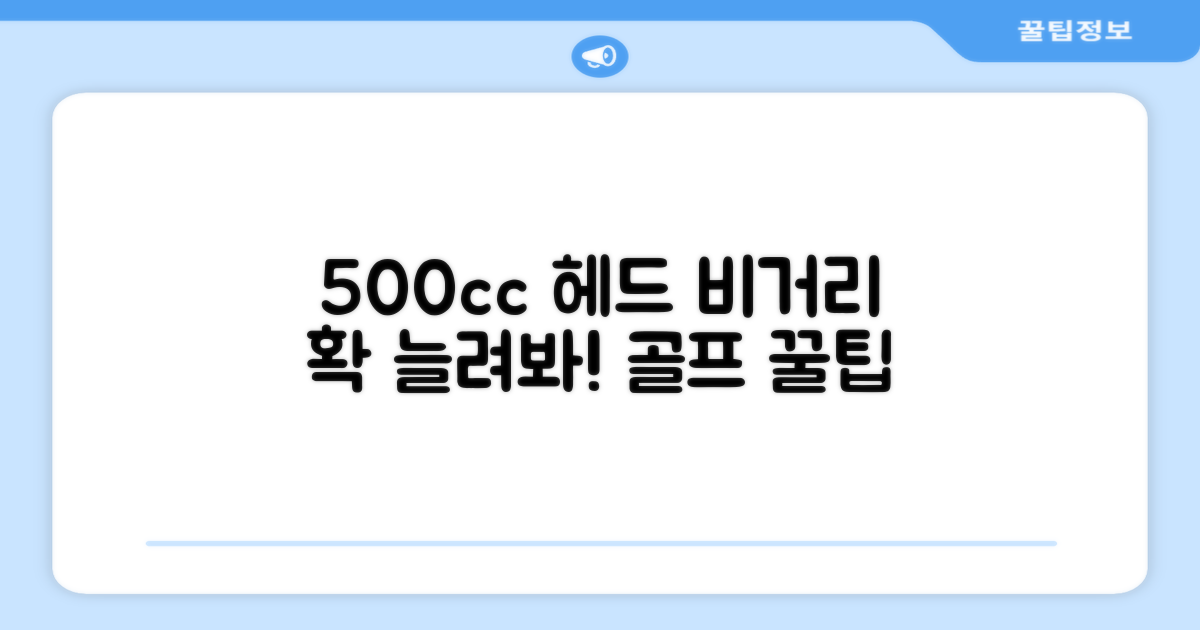 500cc 헤드, 비거리 확 늘리세요!