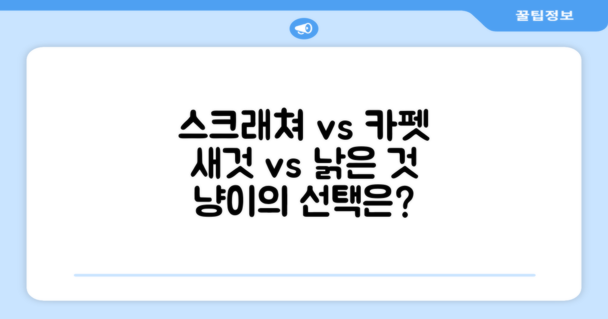 낡은 스크래쳐 vs 새 carpet