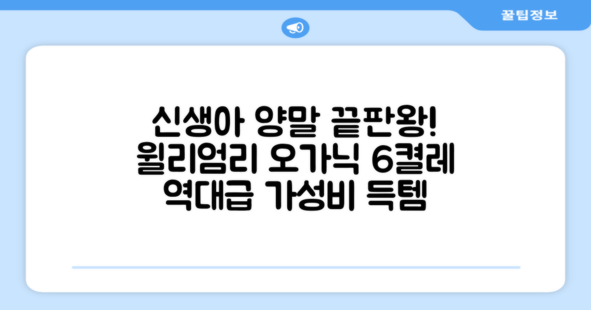 윌리엄리 신생아 오가닉 양말 6켤레 추천 리뷰