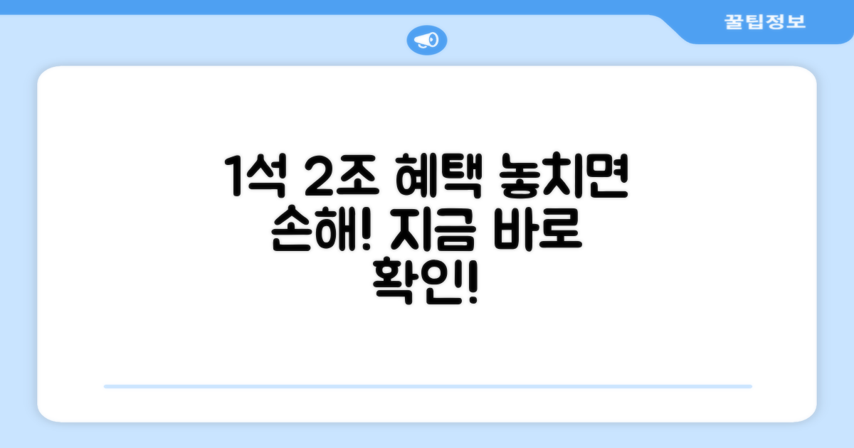 1석 2조 혜택 집중 탐구