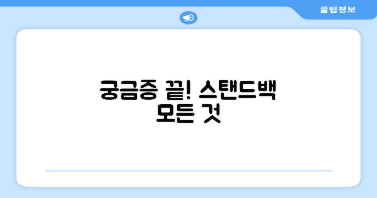 스탠드백, 이것이 궁금하다!