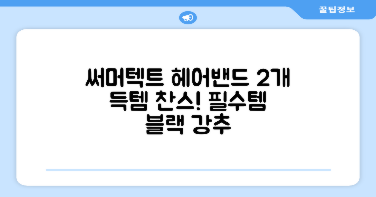 써머텍트 기능성 헤어밴드, 블랙, 2개 추천 리뷰