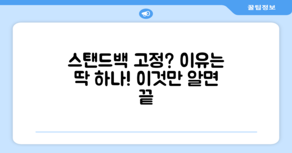 스탠드백, 왜 고정해야 할까?