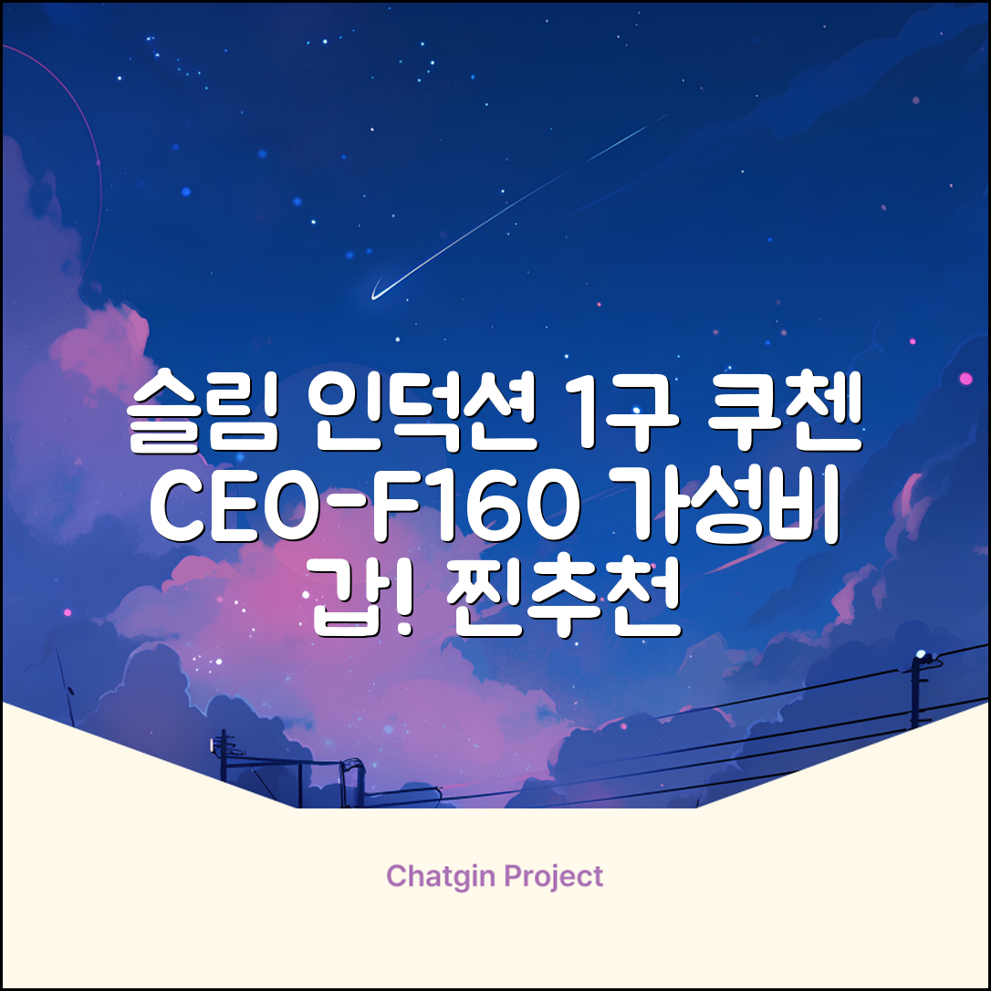 쿠첸 슬림 인덕션 1구, CEO-F160, 일반형 추천 리뷰
