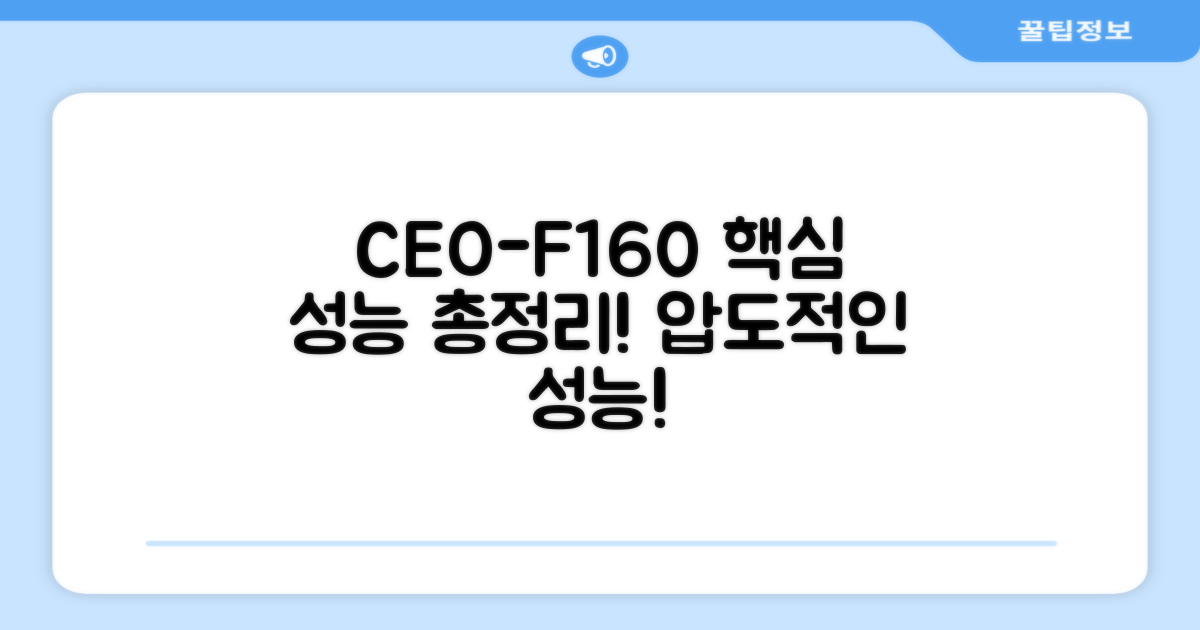 CEO-F160, 성능은 어떨까?