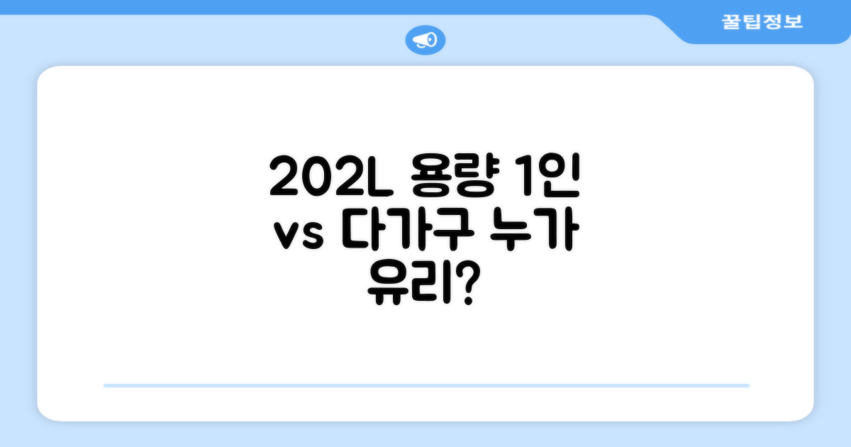 202L 용량, 1인 가구 vs 다가구
