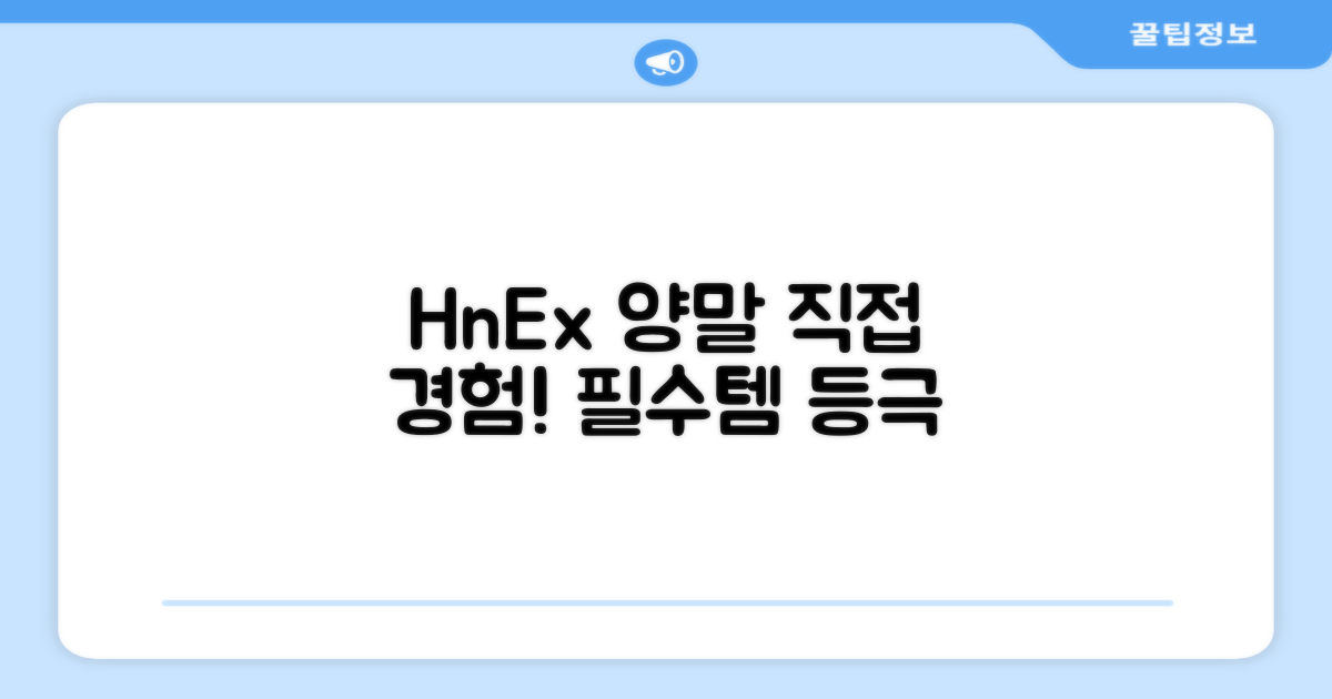 HnEx 양말, 직접 경험해보세요!