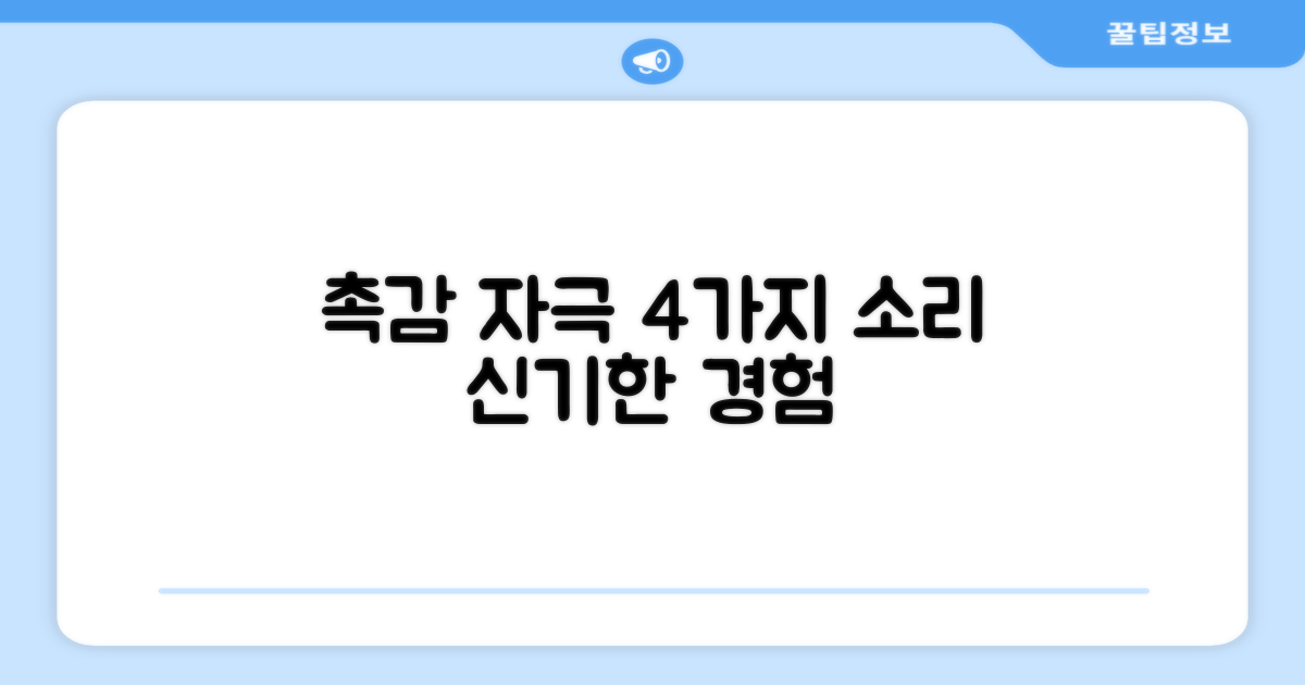 4가지 소리로 촉감 자극