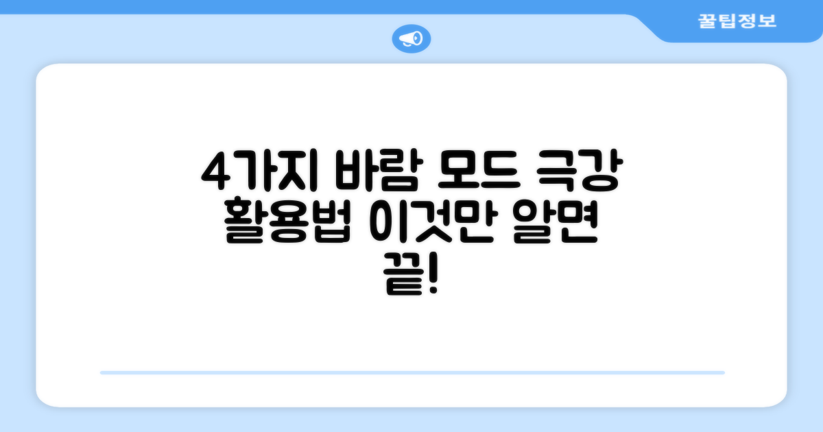4가지 바람 모드 활용법