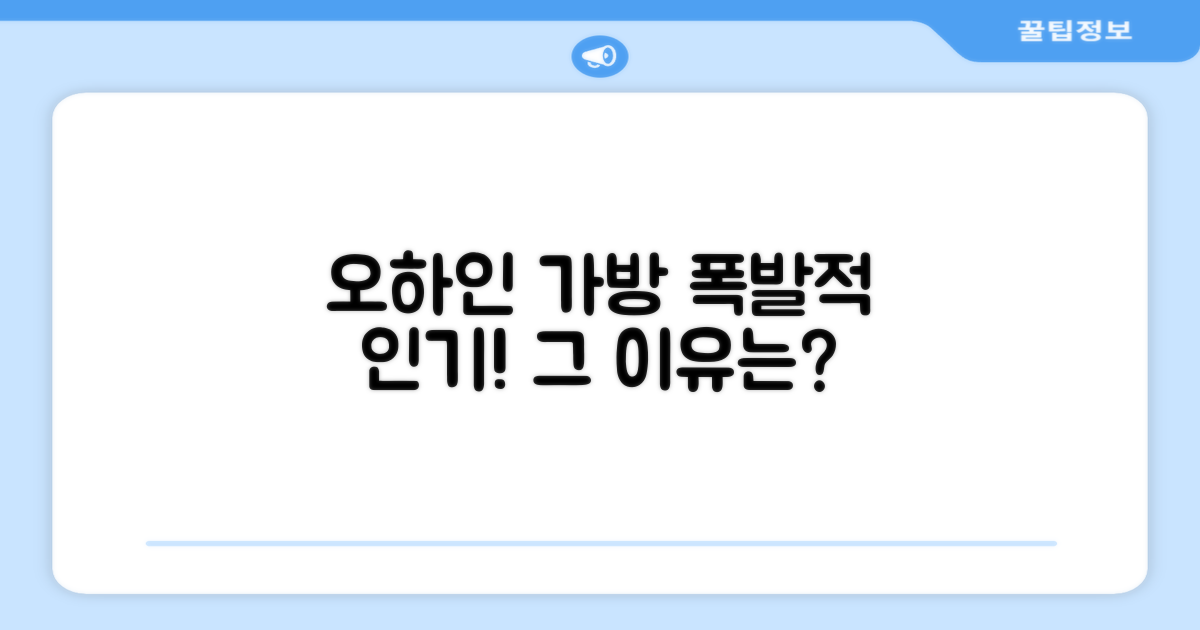 오하인 가방: 왜 주목받는가?
