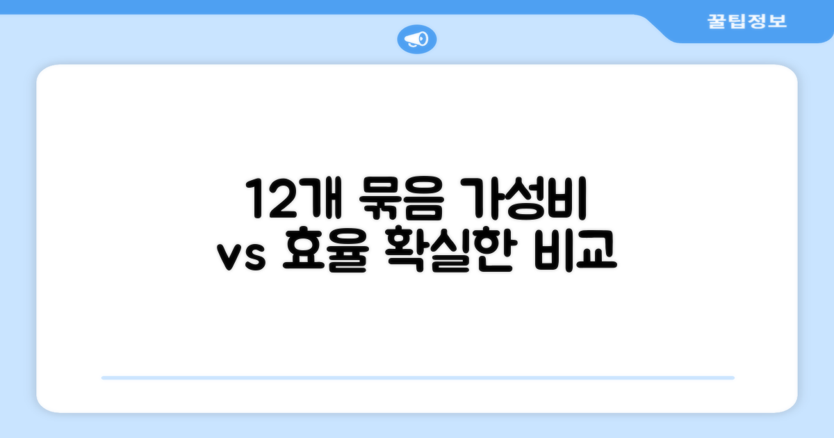 12개 묶음, 가성비와 효율성 비교