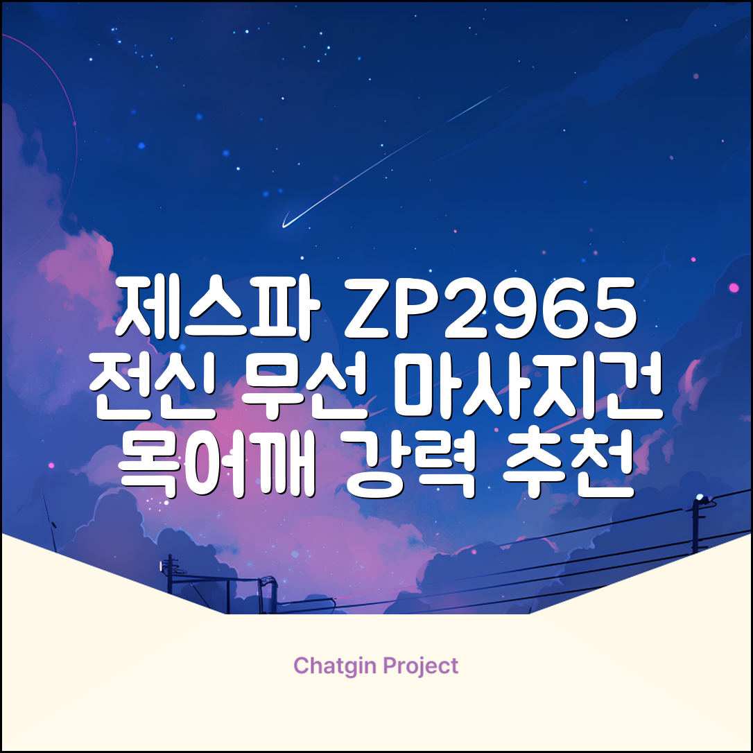제스파 클래식 전신 무선 자동 마사지건 목어깨 안마기 ZP2965, 블랙 + 로즈골드 추천 리뷰