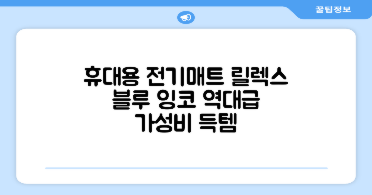 잉코 스웨이드 양면발열 휴대용 전기매트 I-S701, 릴렉스 블루, 70 x 37 x 0.15 cm 추천 리뷰