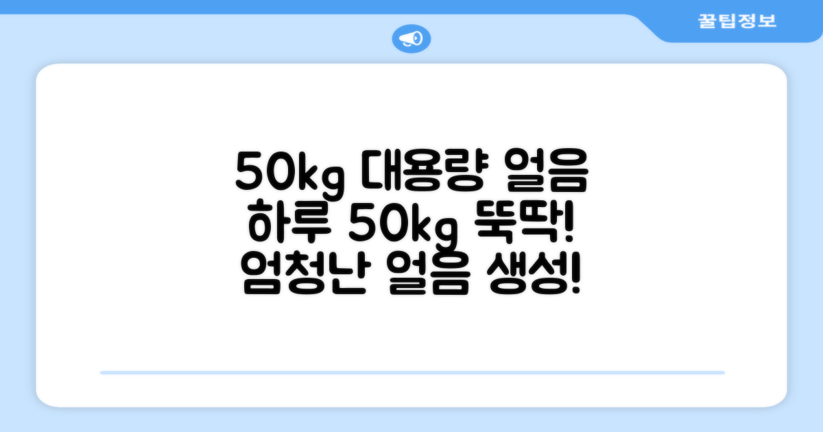1일 50kg 대용량 얼음 생성